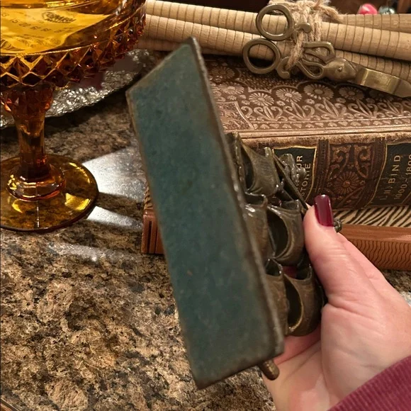 Vintage Brass Ship Bookend in Bronze Finish - Picture 3 of 6